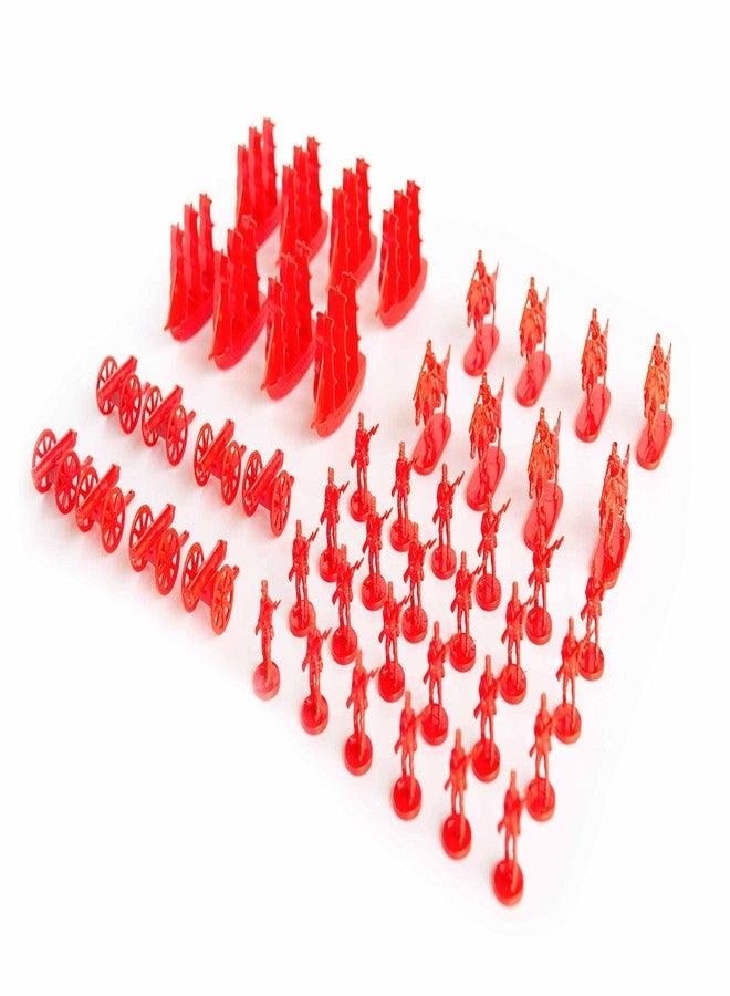 Morrison Games Napoleonic & Civil War Military Miniatures (Red): Plastic Toy Soldiers Set: Infantry, Cavalry, Artillery, Ships - Image 1